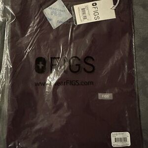 Figs Catarina Scrub Top, Large, Deep Purple